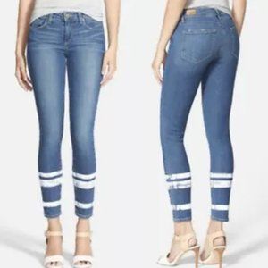 PAIGE Verdugo Ankle Painted Stripe Jeans